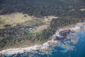 Sawyers Bay Shacks Tasmania Australia