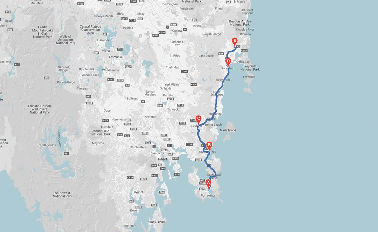 Port Arthur to Itineraries Tasmania